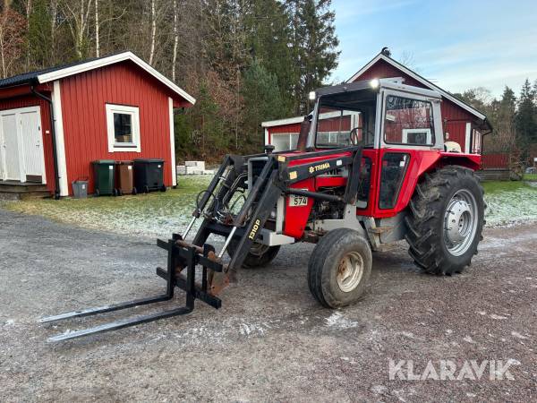 Traktor Massey Ferguson 575 med lastare & 3 redskap