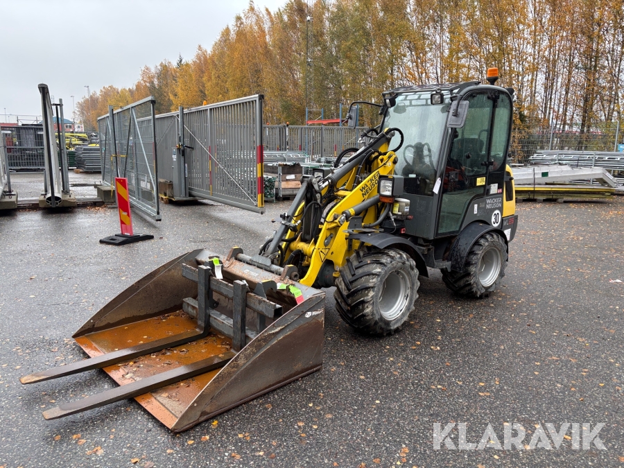 Hjullastare Wacker Neuson WL25 med skopa & gafflar