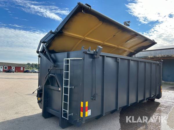 Lastväxlarflak med dubbelöppnande tak Flakab Container Allround