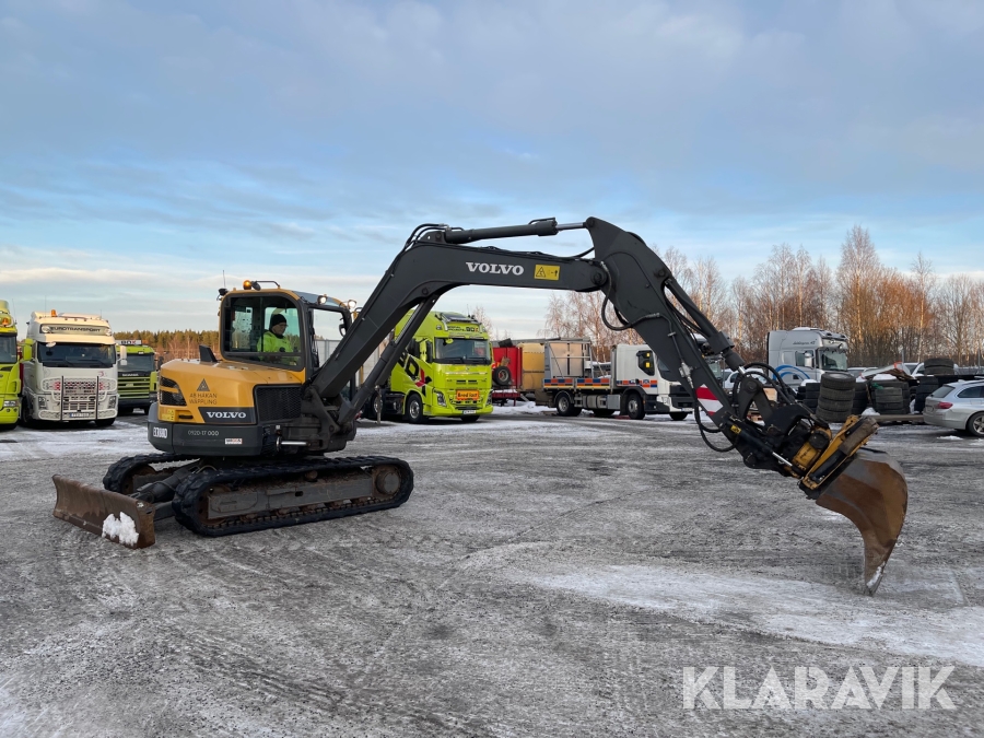 Bandgrävare Volvo ECR88D Tiltrotator Engcon