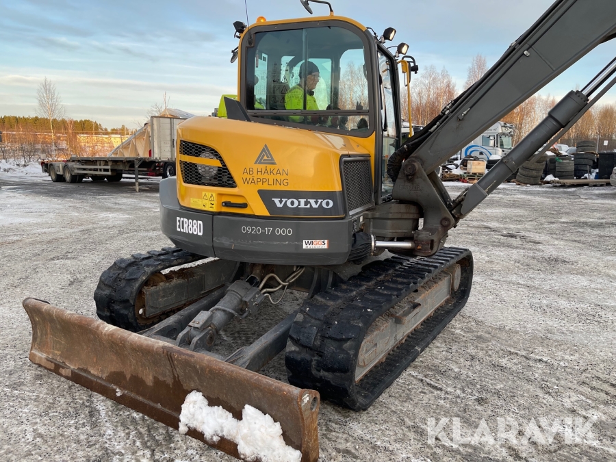 Bandgrävare Volvo ECR88D , Luleå, Klaravik Auktioner