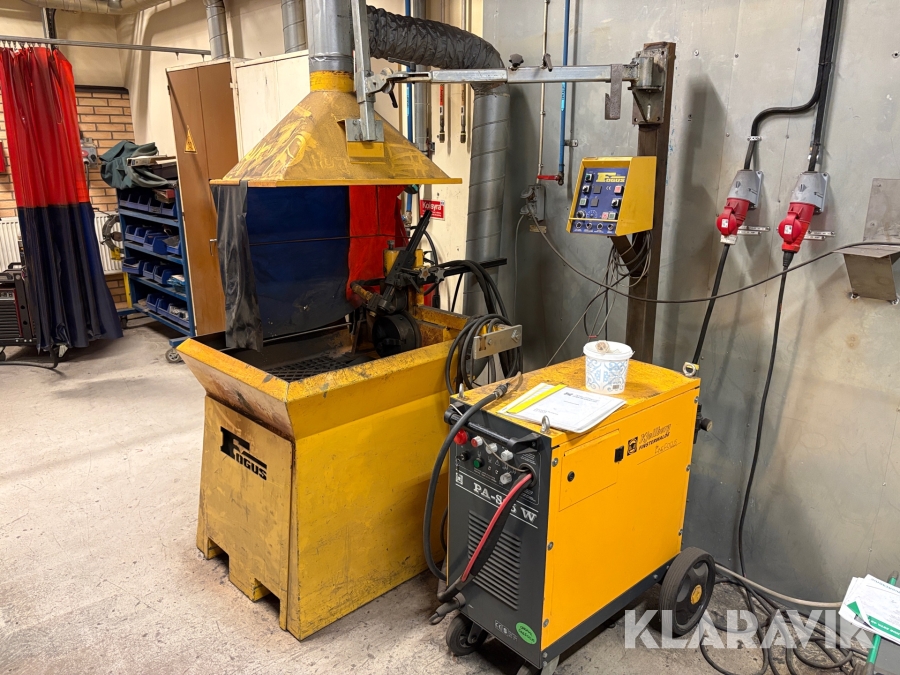 Skärutrustning Kjellberg / Fogus PA-S25W plasmaskärare med tillhörande skärbord