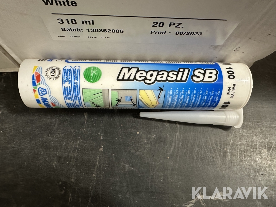 Silikonfogmassa Mapei Megasil SB vit 40 st
