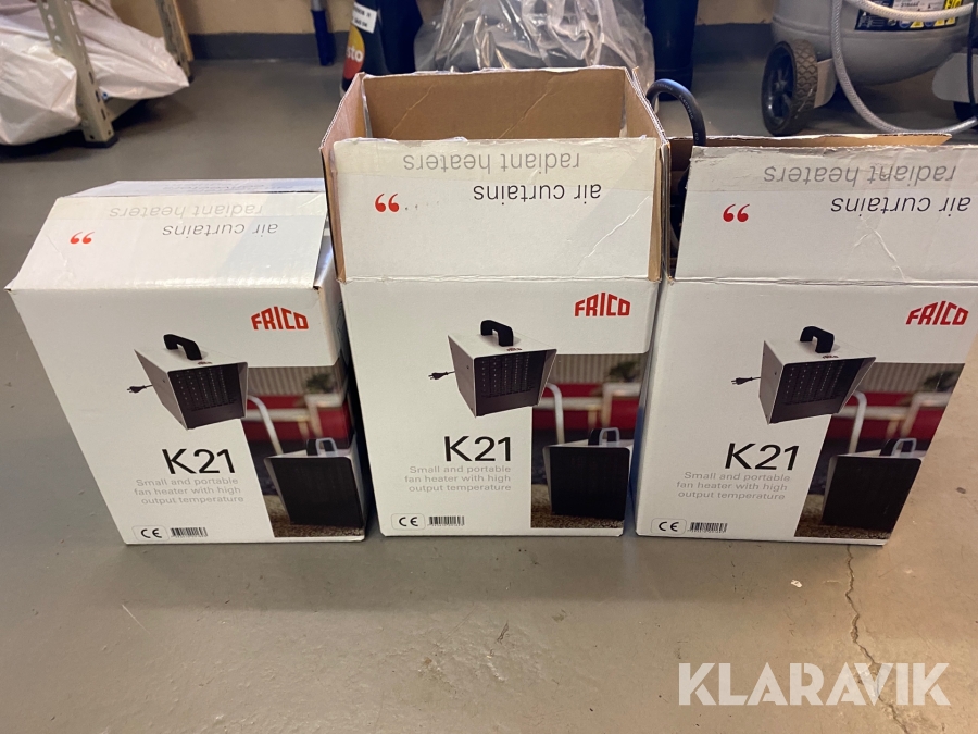 Värmefläkt 3 st Frico K21
