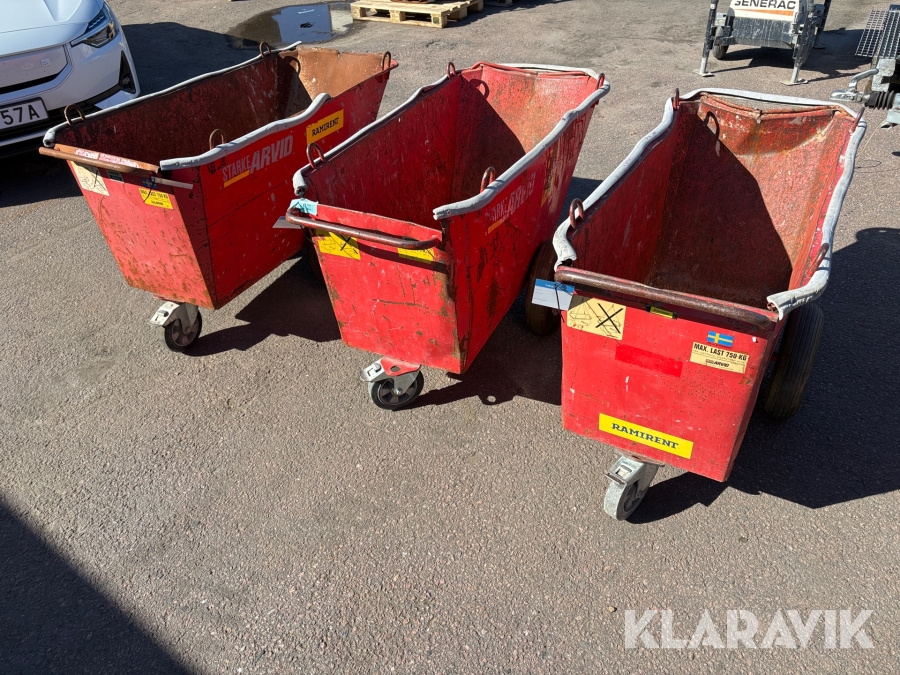 Fodervagn 3 st Starke Arvid 400 L / 750 kg