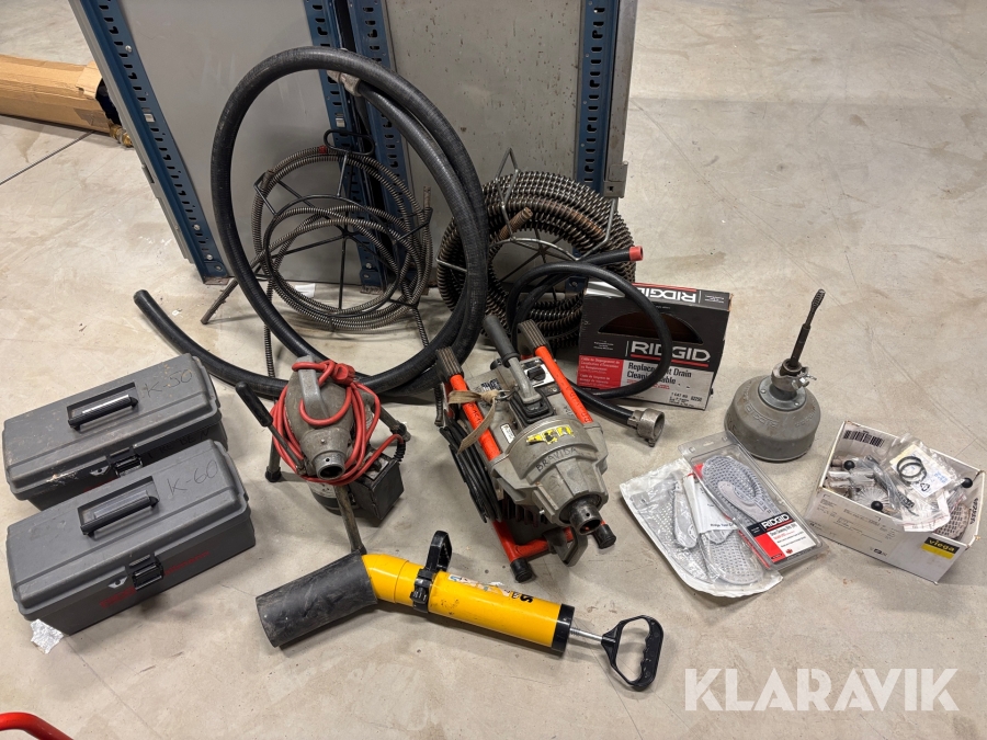 Rensmaskin 2st olika modeller Ridgid K-60SP inkl tillbehör