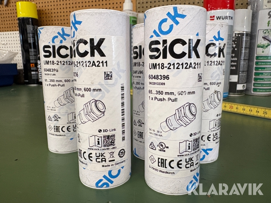 Ultraljudsgivare/ sensor 6 st Sick UM18-21212A211