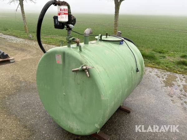 Dieseltank Skåne-Verket 1500 liter med pump