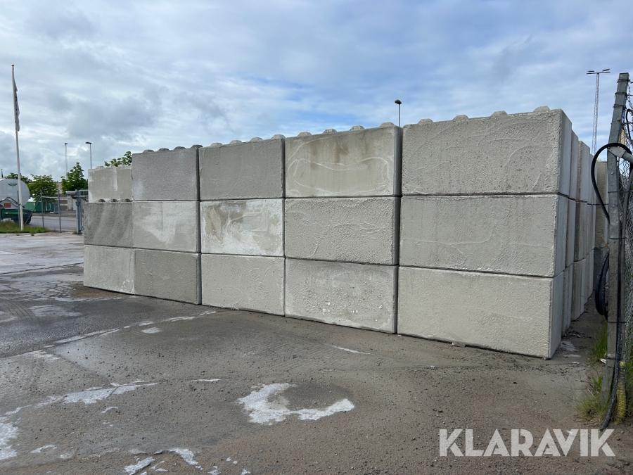 Legoblock 20 st Sydsten Betong 1600x800x800 mm