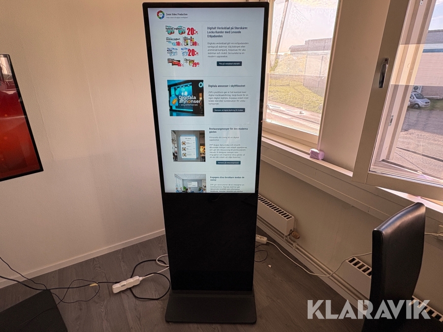 Digitala reklamskyltar med fot 3st RoHS Advertising player