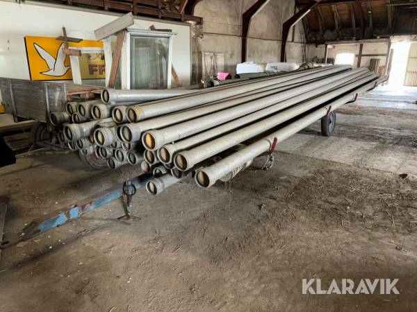 Bevattningsrör 120mm - 65 st med transportvagn