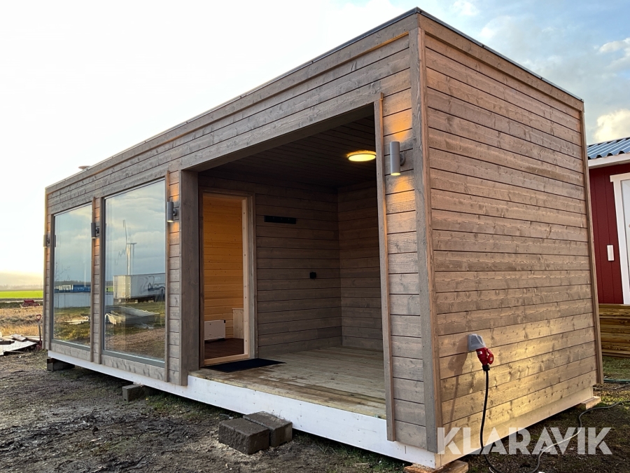 Bastu vedeldad med relaxavdelning & omklädningsrum 20kvm (nybyggd)