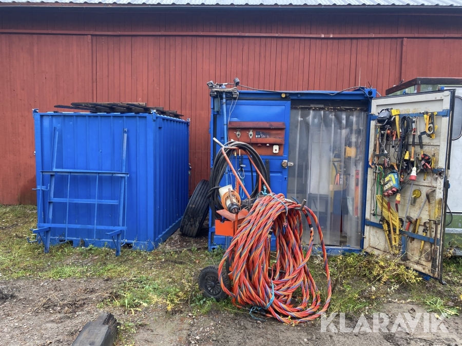 Dykcontainer med dykutrustning