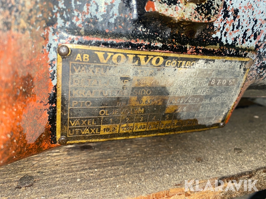 Växellåda Volvo R5 F86, Älvkarleby, Klaravik auktioner