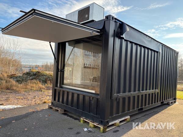 Container 20 fot med vatten, avlopp och AC