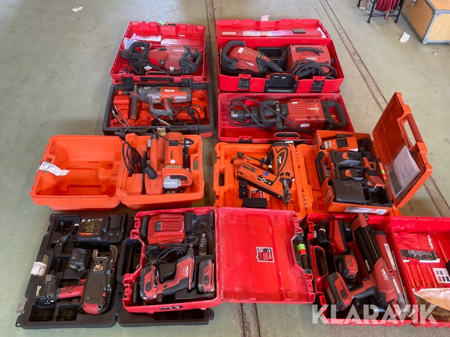 Paket med 10 st handverktyg Hilti/ Husqvarna / Paslode / Spit / Max / Fein