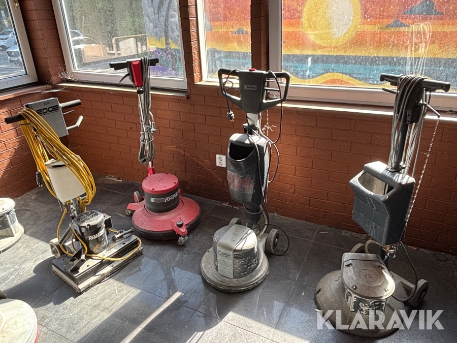 Parti med golvmaskiner