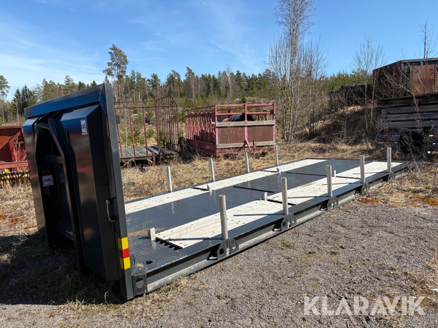 Maskinflak /  lastväxlarflak LVG med stöttor och kätting