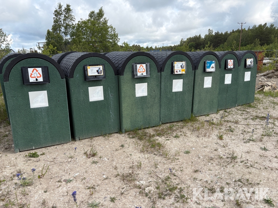 Förvaringsbod för soptunna 660L i betong 7st