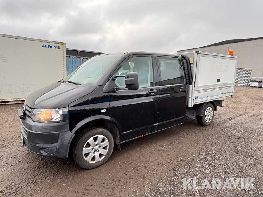 Flakbil med dubbelhytt Volkswagen Transporter