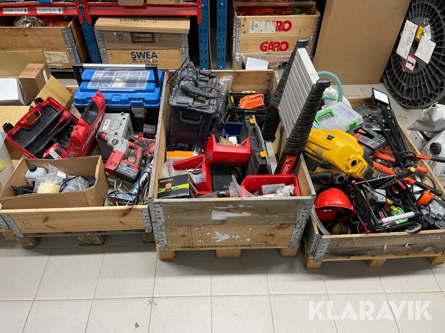 Diverse verktyg 3 pallar