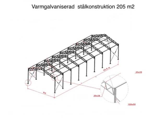 Maskinhall 205m2