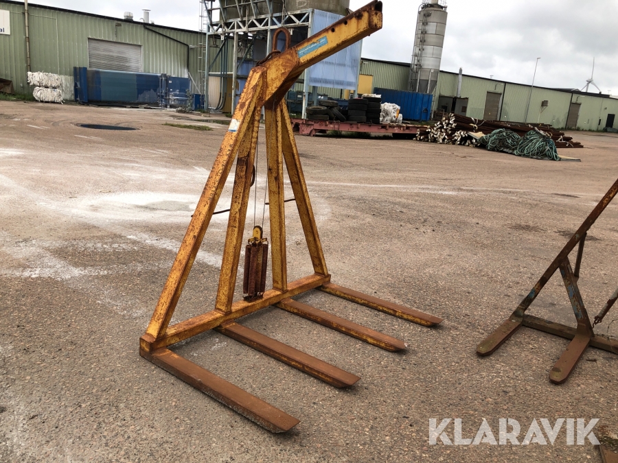 Dubbel Pallgaffel till kran
