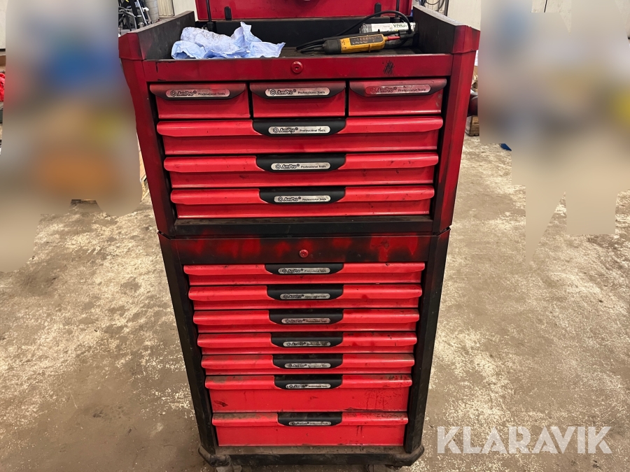 Verktygsvagn med verktyg AmPro