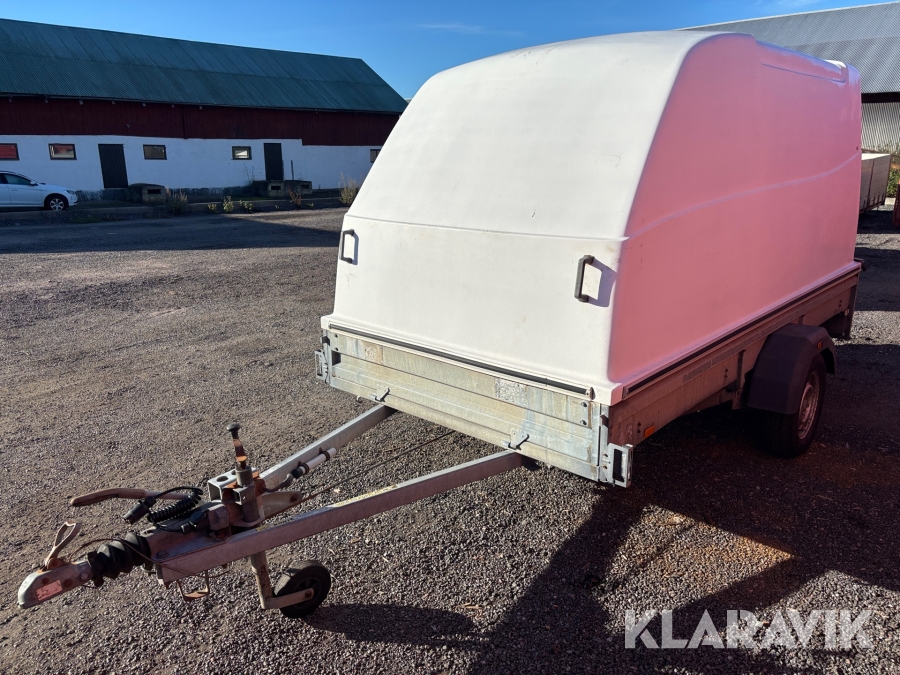 Personbilssläp Trailergruppen CV 100032 med kåpa