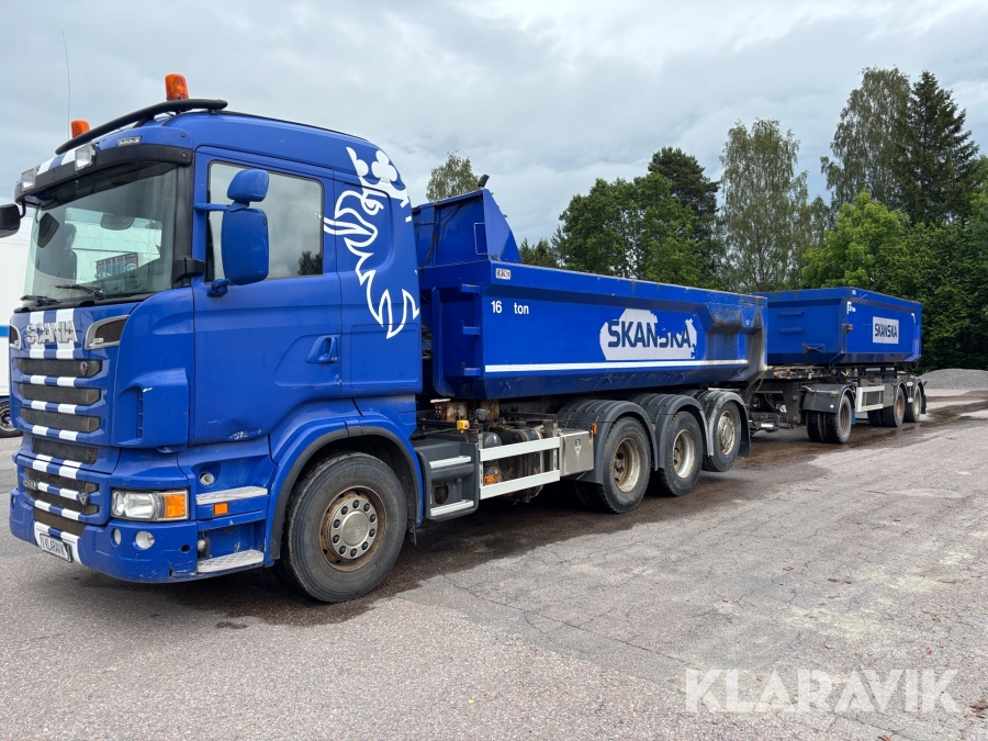 Kassetekipage Scania R560 8x4 med tillhörande släp