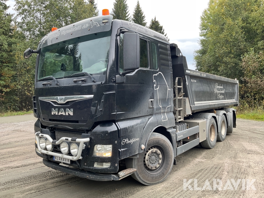 Lastbil MAN 92X TGX 35.480 8X4-4 BL med tippflak