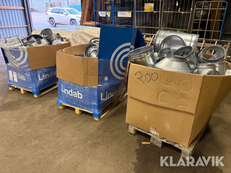 Ventilationsdelar i olika storlekar