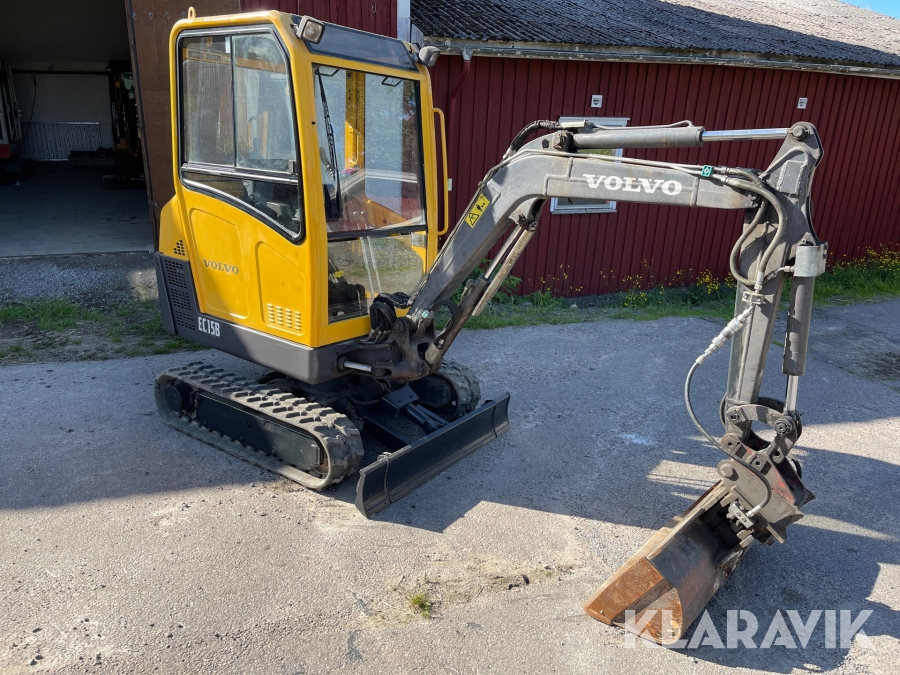 Grävmaskin Volvo EC15BXTV med 2 skopor