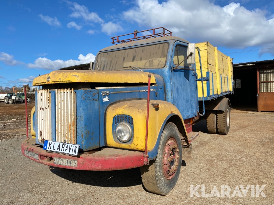 Veteranlastbil Scania Vabis L 55 46 123 med tippflak -60
