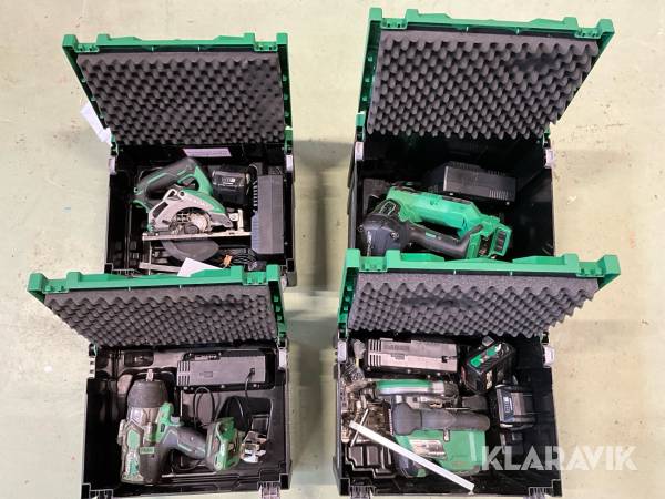 Cirkelsåg, spikpistol och mutterdragare Hikoki WR 36DB, C 18DBL, C3606DA, NT 1850DBSL