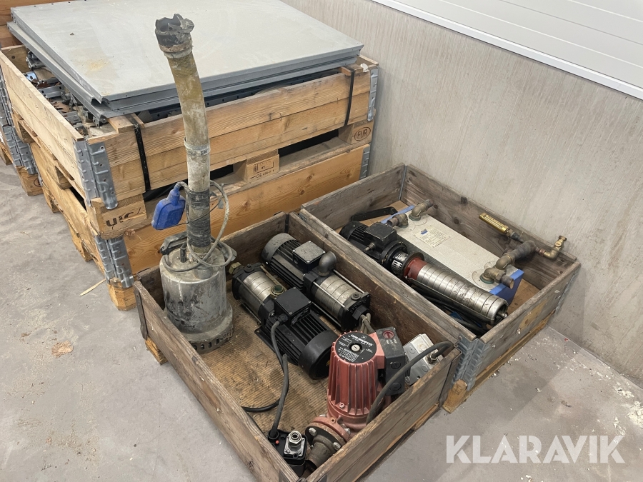 Pumpar 4st, Värmeväxlare & Dränkbar pump