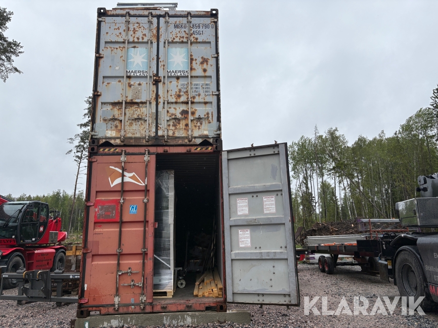 Sjöfartscontainer röd 40 fot