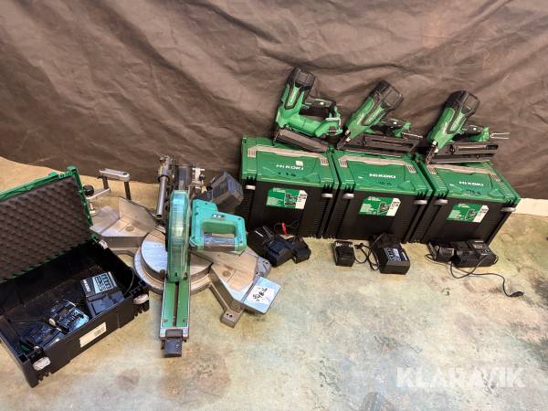 Kap-och gersåg / spikpistoler Hikoki C 3610DRA / NT 1865DBSL / NR 1890DBCL / 4 st