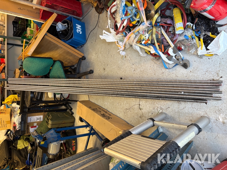 Gängstång M20 + M16 rostfritt A4