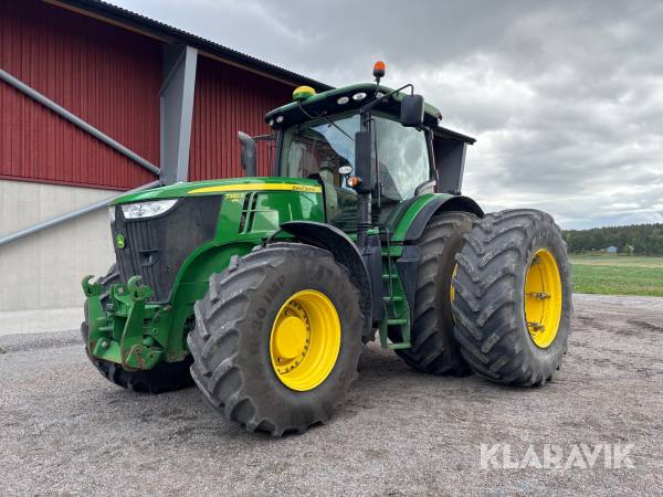 Traktor John Deere 7280R med GPS och dubbelmontage