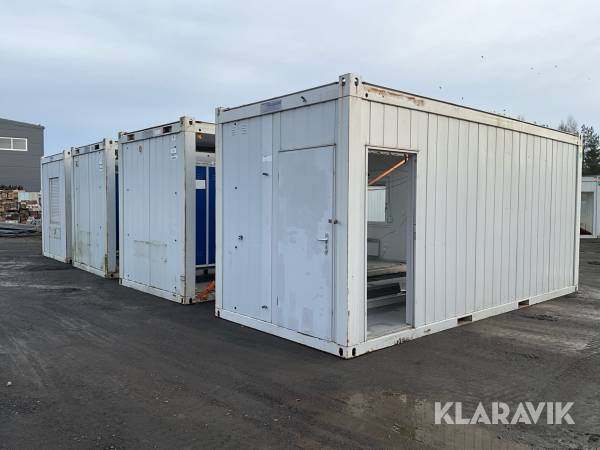 4st Containermodul Containex, 2st slutdel och 2st mittdel