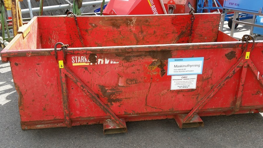 Materialbask, självtömmande