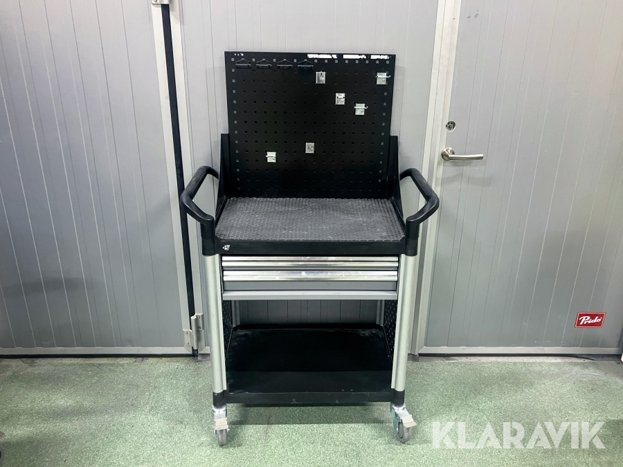 Verktygsvagn på hjul med verktygstavla AJ-produkter MOVE