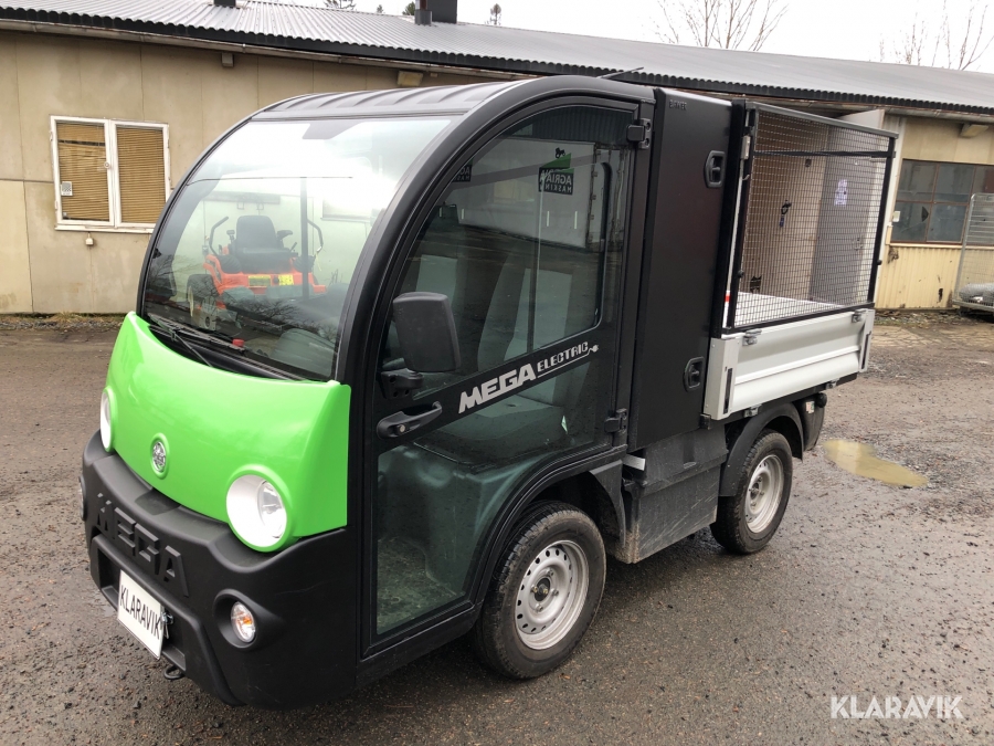 Elbil Mega E-Worker med flak, endast 67 mil