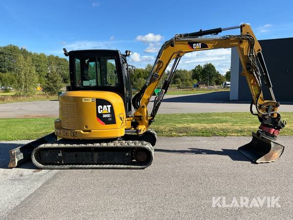 Grävmaskin CAT 305E2 CR med tiltrotator och skopor