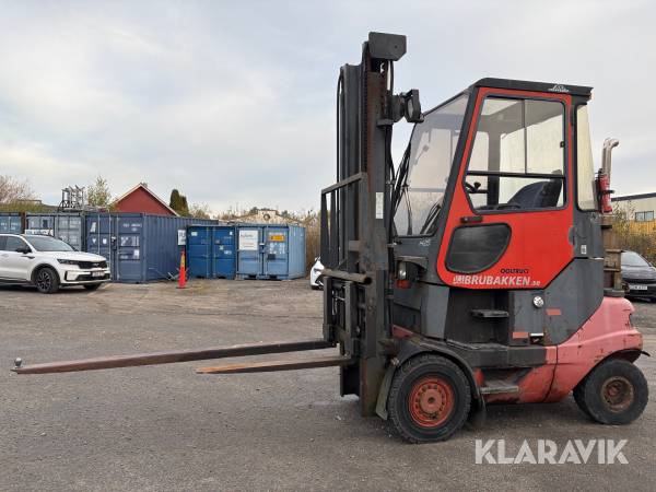 Truck Linde H25D-03 med förlängningsgafflar