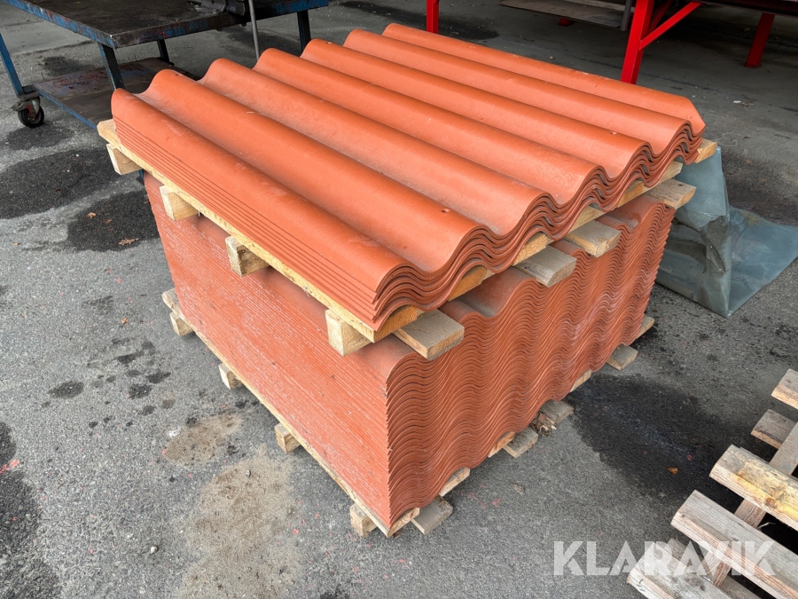 Takskivor Tegelröda - Totalt cirka 56st