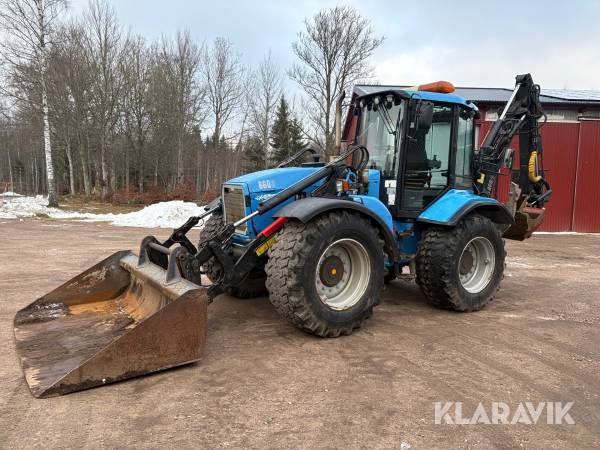 Grävlastare Huddig 860D med tilltrotator och redskap,reservdäck