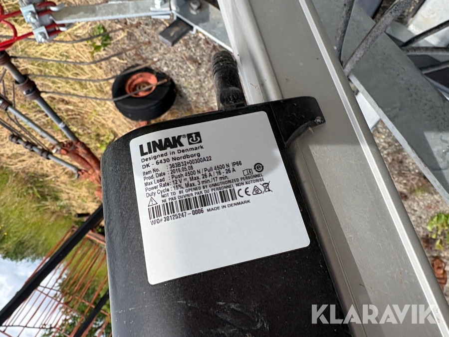 Gårdsharv för ATV elektrisk Linak