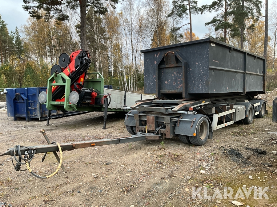 Lastväxlarvagn Wagnfabriken med tipp och flak